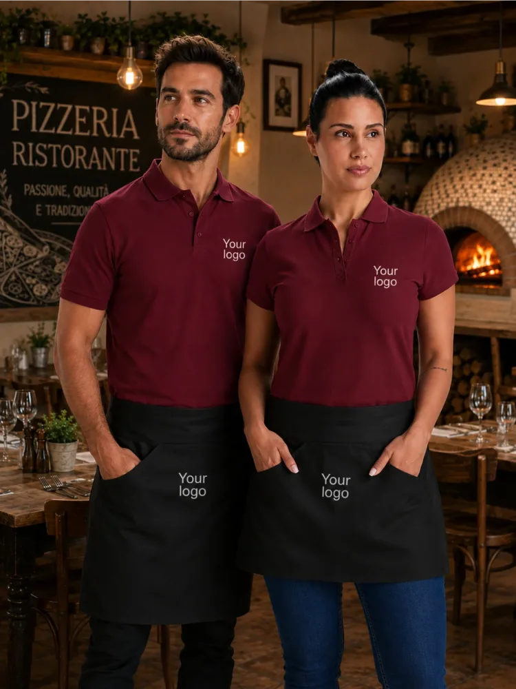 Kit Divisa Ristorazione – Polo + Grembiule con Personalizzazione Inclusa