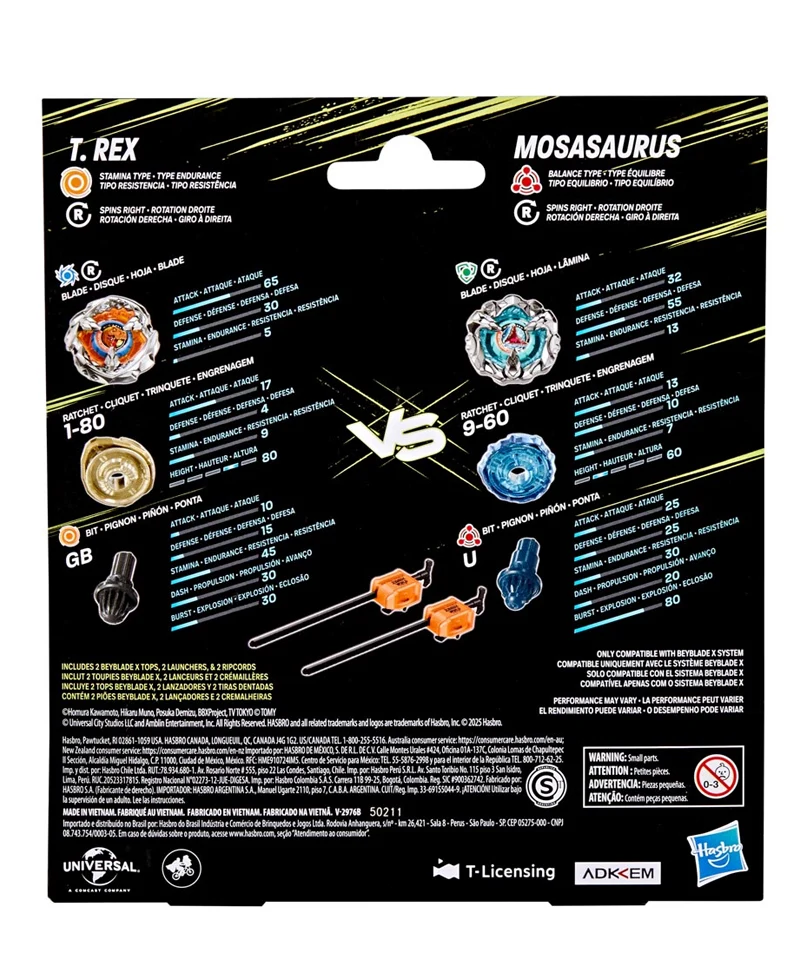 Beyblade X - Jurassic World Dual Pack: T-Rex & Mosasaurus - immagine 3