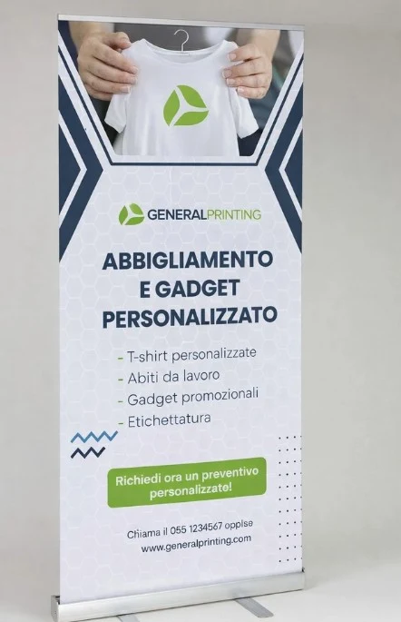 Roll Up Economy 85×200 cm – Stampa e Struttura Incluse