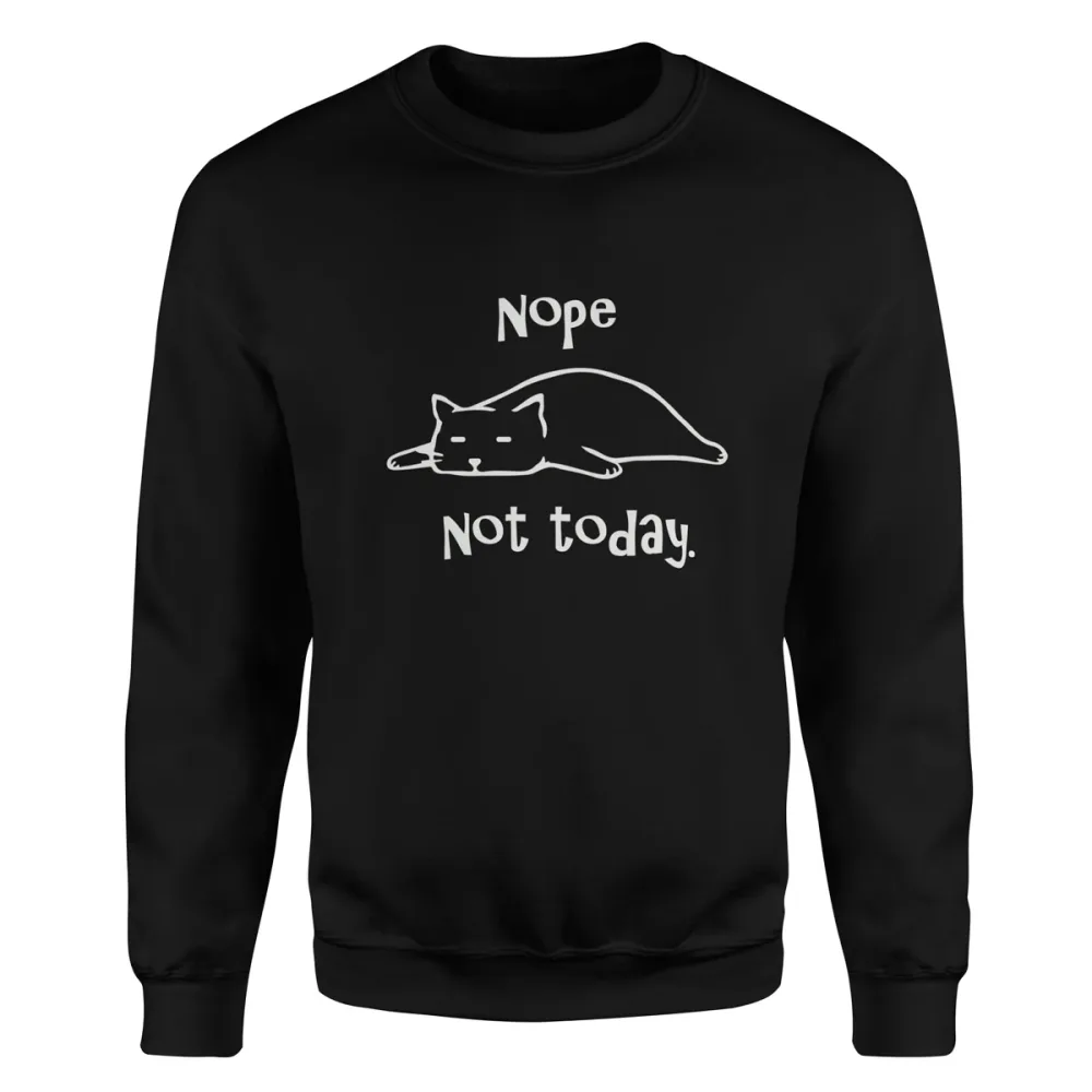TeesBlitz 326 – Felpa girocollo/cappuccio stampa divertente – Not Today