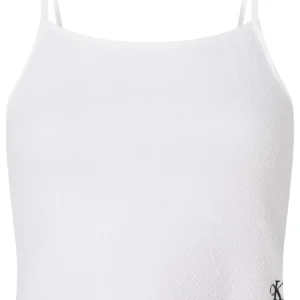 Calvin Klein Top Donna Slub Rib Strappy Calvin Klein Top Donna Slub Rib Strappy