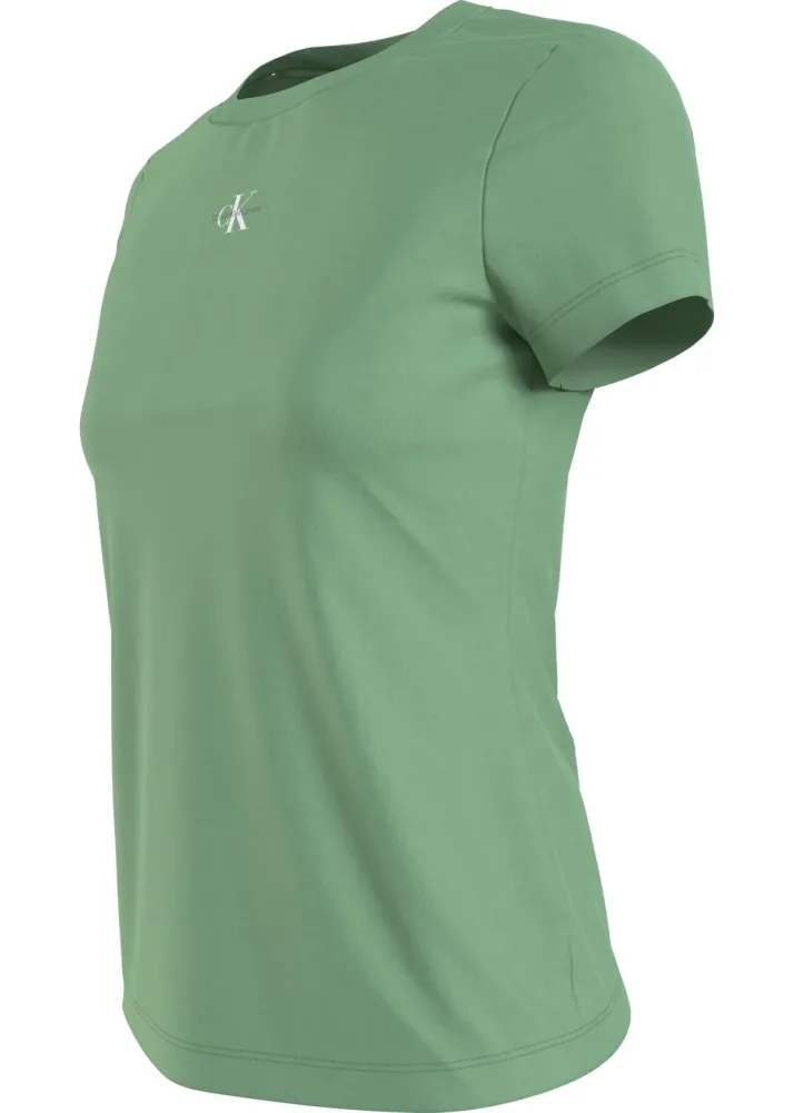 Calvin Klein T Shirt Donna Micro Monologo Slim Fit - immagine 3