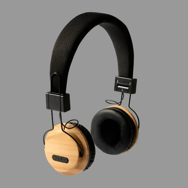 Cuffie Wireless Eco in Bambù e Tessuto RPET Cuffie Wireless Eco in Bambù e Tessuto RPET
