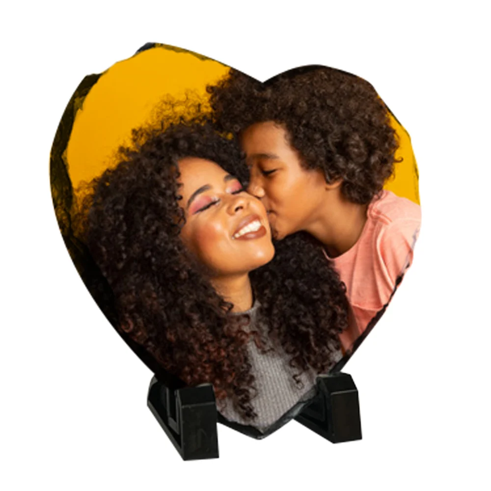 Pietra ardesia a cuore personalizzabile