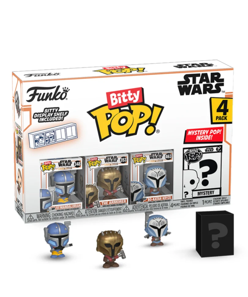 Heavy Infantry Mandalorian / The Armorer / Bo-Katan Kryze / Mystery Bitty (4-Pack)