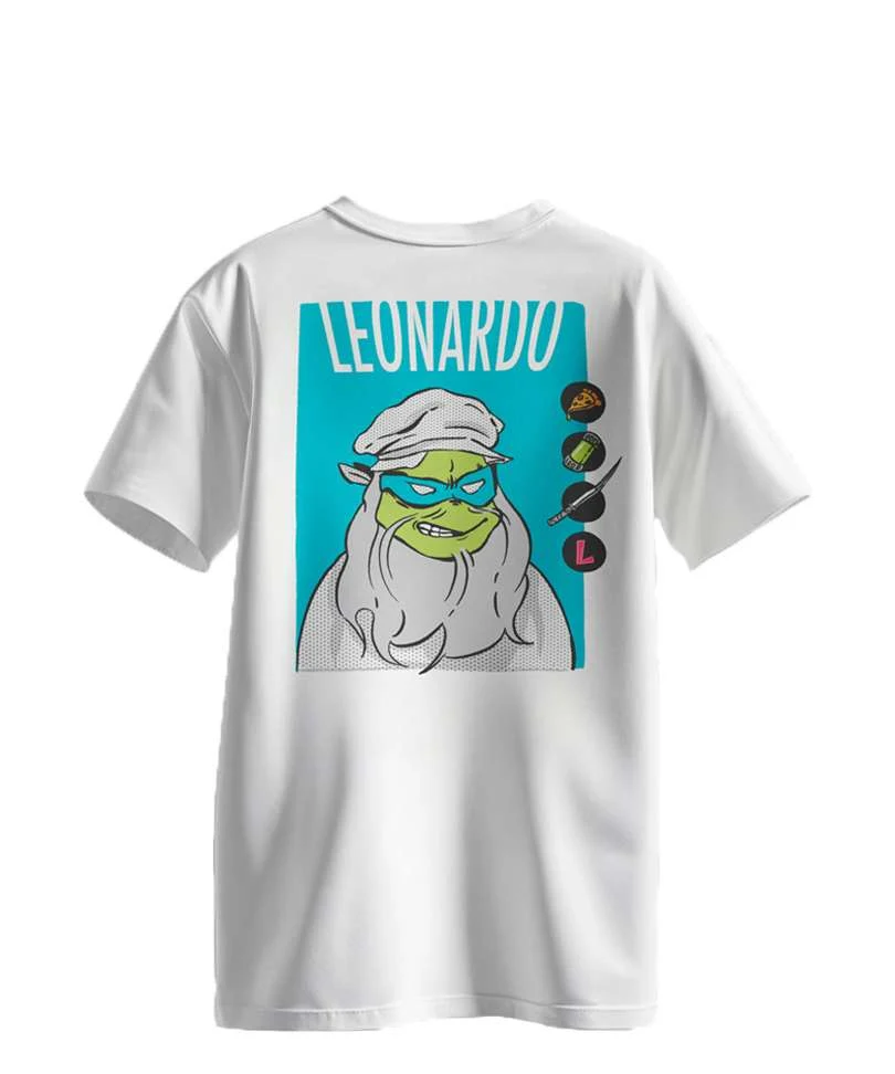 T-Shirt Donna Leonardo Ninja Bianca