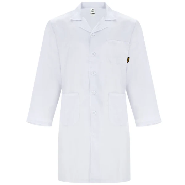 Camice da Laboratorio Unisex VACCINE – Con Risvolto, Tasche a Filetto e Cintura Posteriore – 20 pz Stampa Inclusa - immagine 2