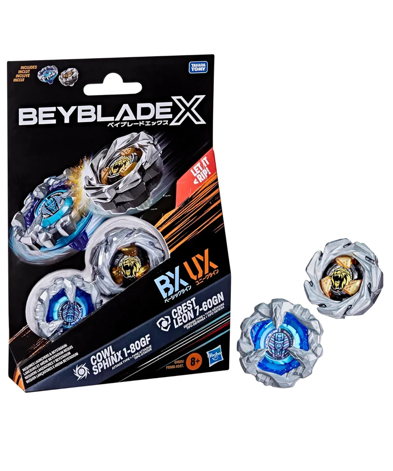 Beyblade X - Dual Pack: Cowl Sphinx 1-80GF & Crest Leon 7-60GN