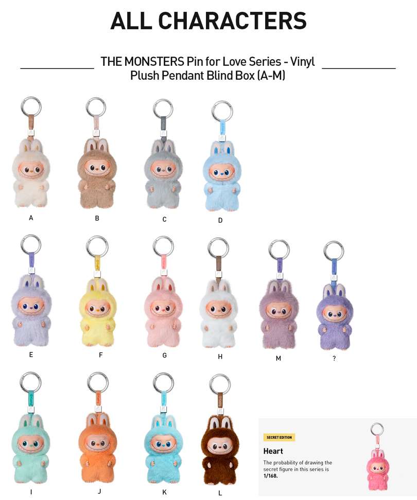 Labubu Pin For Love Series (A-M) Blind Box - Pop Mart Official Figure - immagine 3
