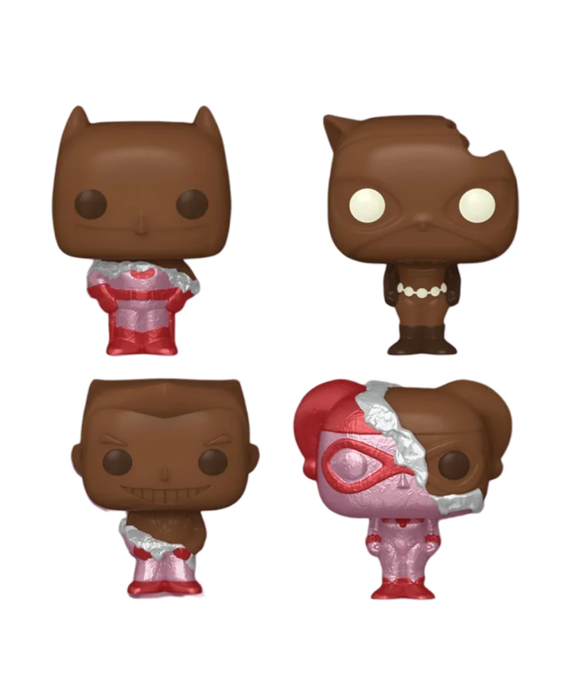 Batman (Val Choc) / Catwoman (Val Choc) / Harley Quinn (Val Choc) / The Joker (Val Choc) 4-Pack DC Valentine Mystery Minis - immagine 3