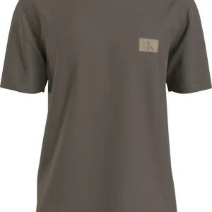 Calvin Klein T Shirt Uomo Shrunken Badge Calvin Klein T Shirt Uomo Shrunken Badge