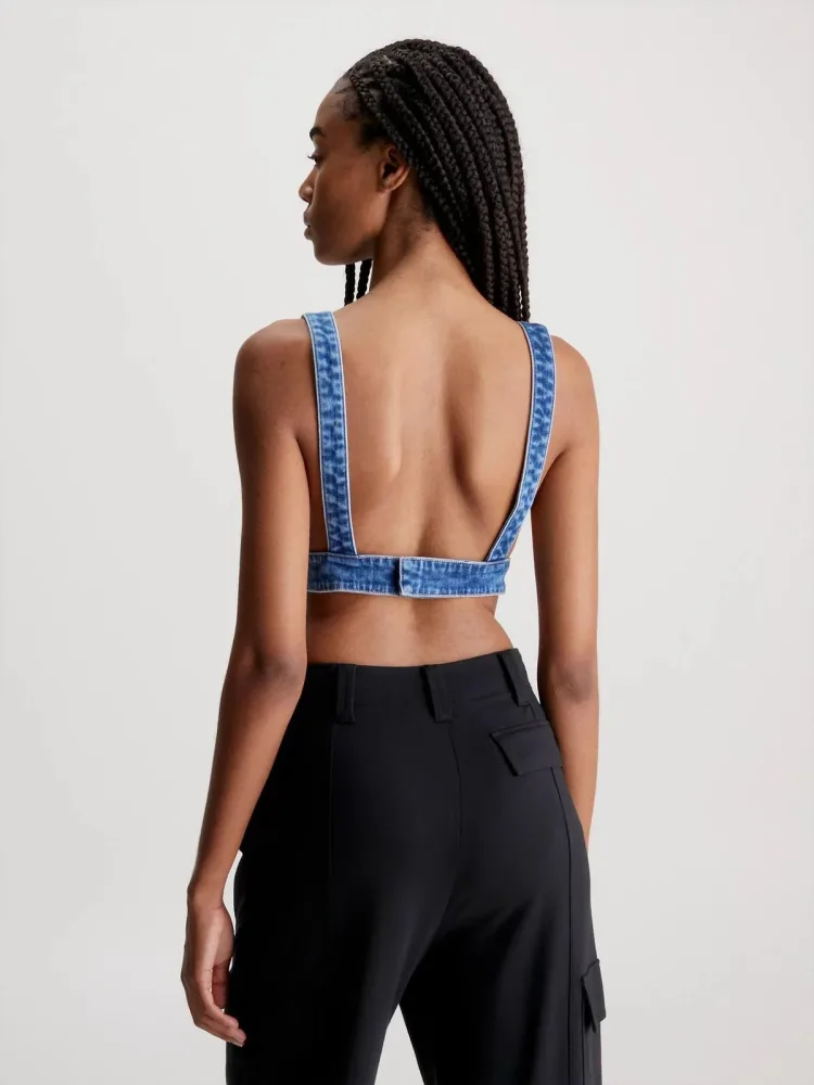 Calvin Klein Top Donna Denim Bralette - immagine 2