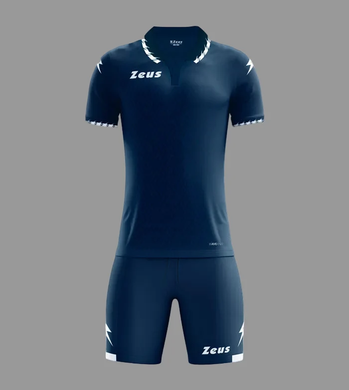Kit Zeus SA23 – Completo Sportivo Jacquard Waveline con Colletto Polo