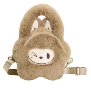 Labubu Plush Flower Bag (Brown) – Pop Mart The Monsters Classic Series Labubu Plush Flower Bag (Brown) – Pop Mart The Monsters Classic Series