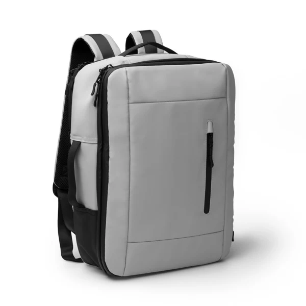 Zaino da Viaggio in Pelle PU – Antifurto Imbottito 12″, Zip Idrorepellente, Espandibile e Trolley