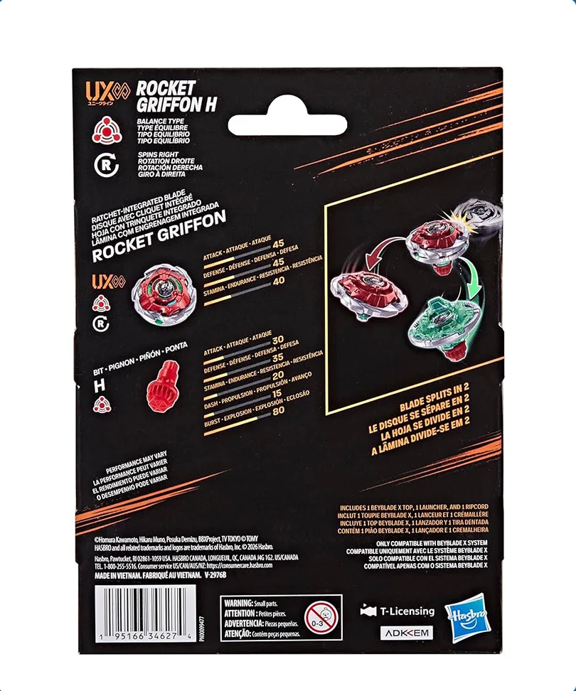 Beyblade X - Starter Pack: Rocket Griffon H - immagine 3