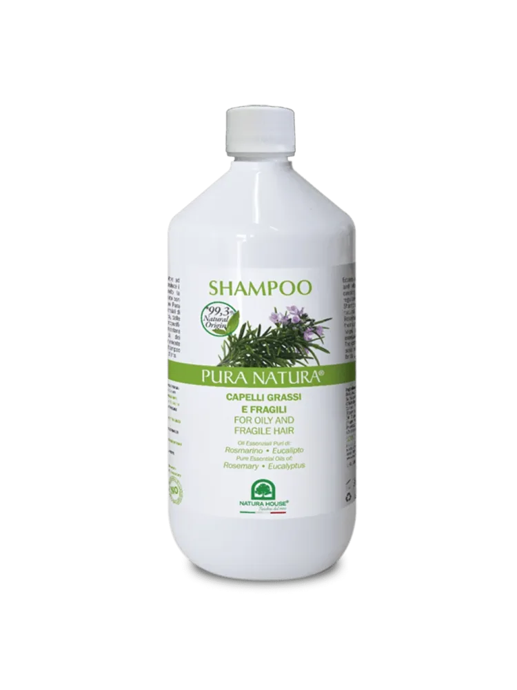 SHAMPOO CAPELLI GRASSI E FRAGILI con Rosmarino e Eucalipto