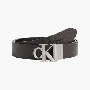 Calvin Klein Cintura Uomo Round Mono Plaque Rev Belt