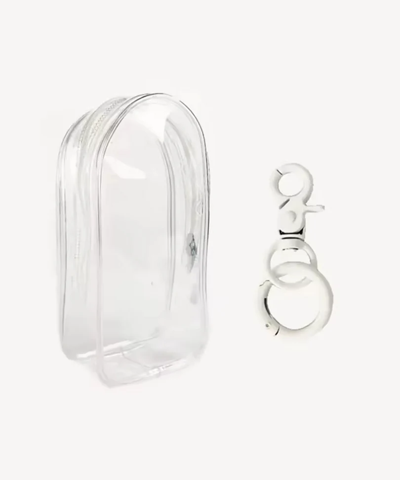 Portachiavi con Custodia Trasparente Bianco in PVC per Labubu