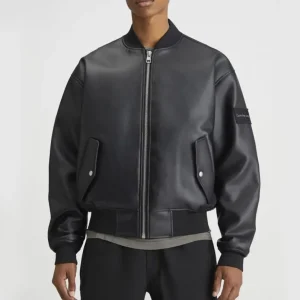Calvin Klein Giacca Uomo Faux Leather Bomber