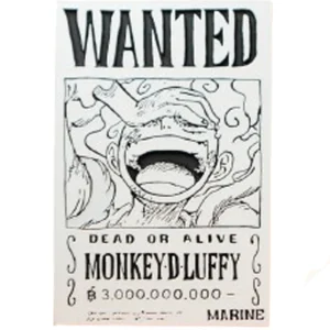 Luffy “Wanted Dead or Alive” – Quadretto 3D