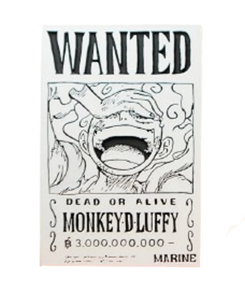 Luffy “Wanted Dead or Alive” – Quadretto 3D