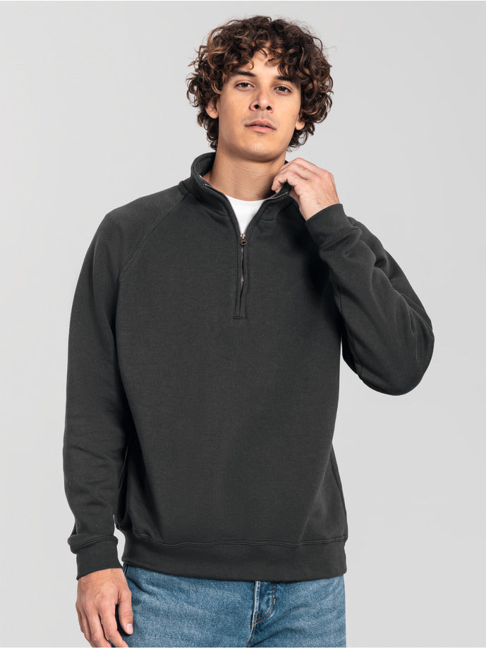 Felpa Iconic Premium Zip Neck Fruite of the Loom