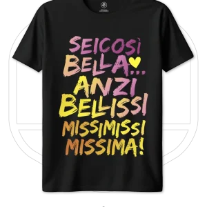 T-shirt Bella Anzi Bellissimissima musica italiana Maglia ALFA cantante T-shirt Bella Anzi Bellissimissima musica italiana Maglia ALFA cantante