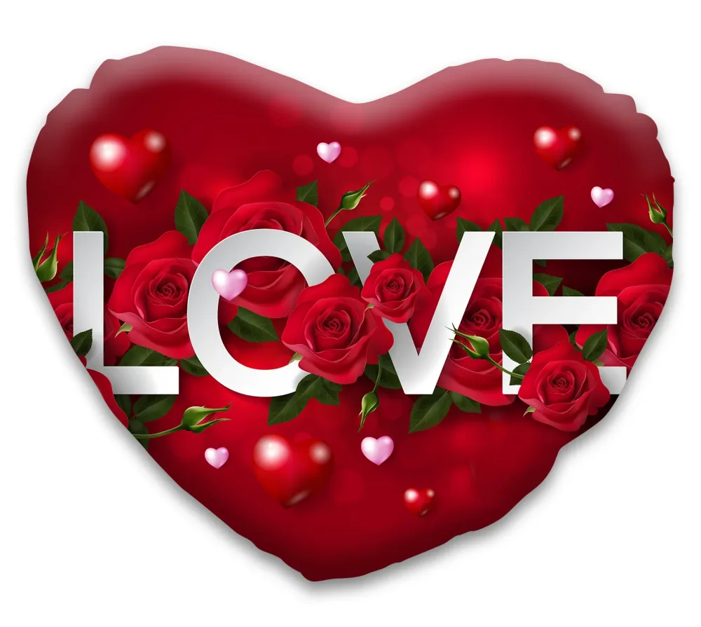 Cuscino a cuore 40x40 personalizzato con retro SAN VALENTINO sv-04 - immagine 2