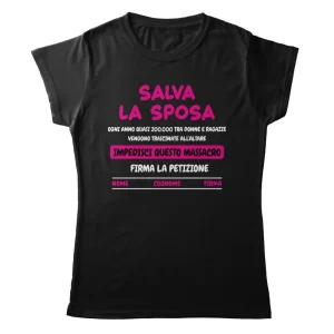 T-Shirt Donna ADDIO NUBILATO – Salva la sposa – teeADNC-009