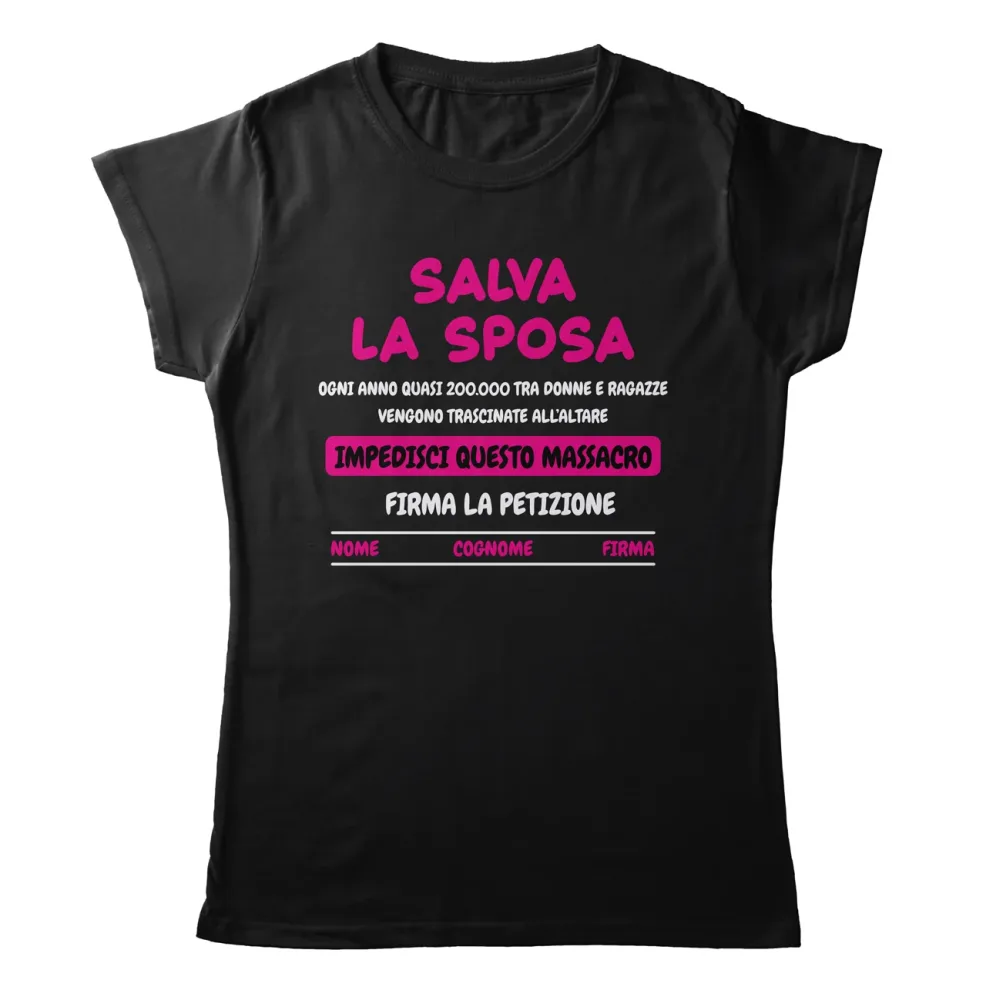 T-Shirt Donna ADDIO NUBILATO – Salva la sposa – teeADNC-009