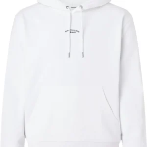 Calvin Klein Felpa Uomo Cappuccio Canvas Curve Graphic Calvin Klein Felpa Uomo Cappuccio Canvas Curve Graphic