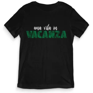 TeesBlitz tee138 – T-Shirt divertente – Una Vita in Vacanza TeesBlitz tee138 – T-Shirt divertente – Una Vita in Vacanza