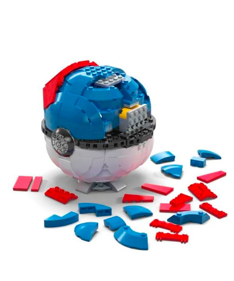 Pokémon Mega Construx Wonder Builders Construction Set Jumbo Great Ball 13 cm - immagine 3