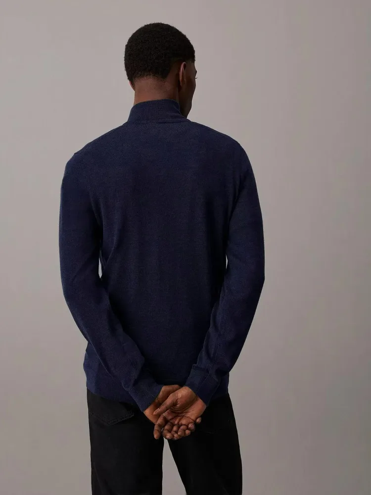 Calvin Klein Maglia Uomo Lana Merino Quarter Zip - immagine 2