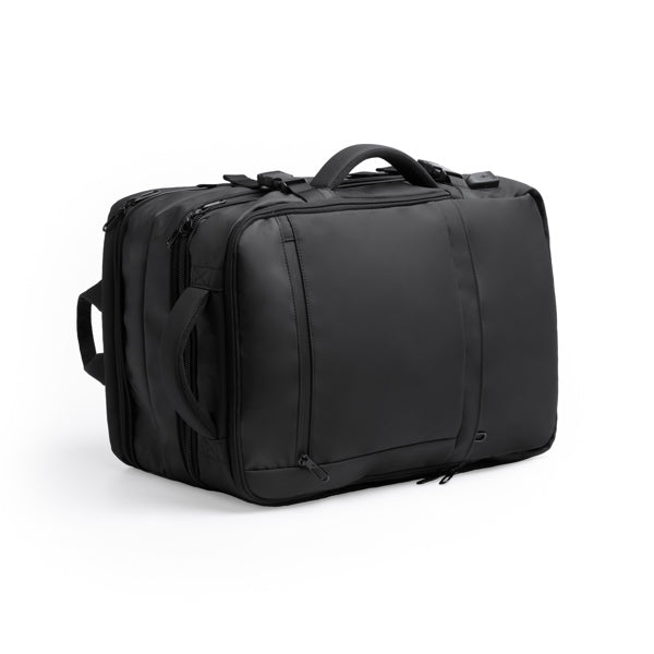 Zaino da Viaggio Estensibile in Pelle PU 40L – Laptop 17", Tasche Antifurto e Cinghia Trolley - immagine 2