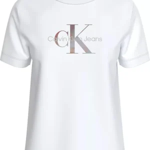 Calvin Klein T Shirt Donna Diffused Monologo Calvin Klein T Shirt Donna Diffused Monologo