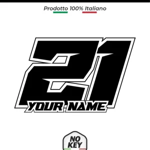 Adesivo nome numero sportivo moto, cross 5Pz Adesivo nome numero sportivo moto, cross 5Pz