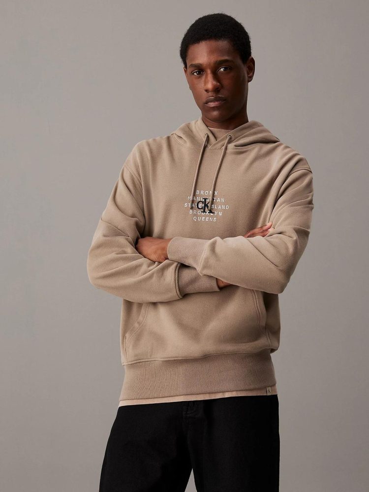 Calvin Klein Felpa Uomo Nyc Stamp Graphic