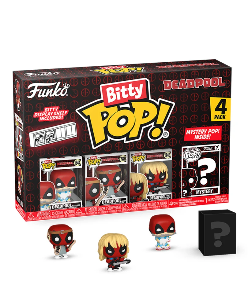 Sleepover Deadpool / Larp Deadpool / Deadpool Heavy Metal / Mystery Bitty (4-Pack)