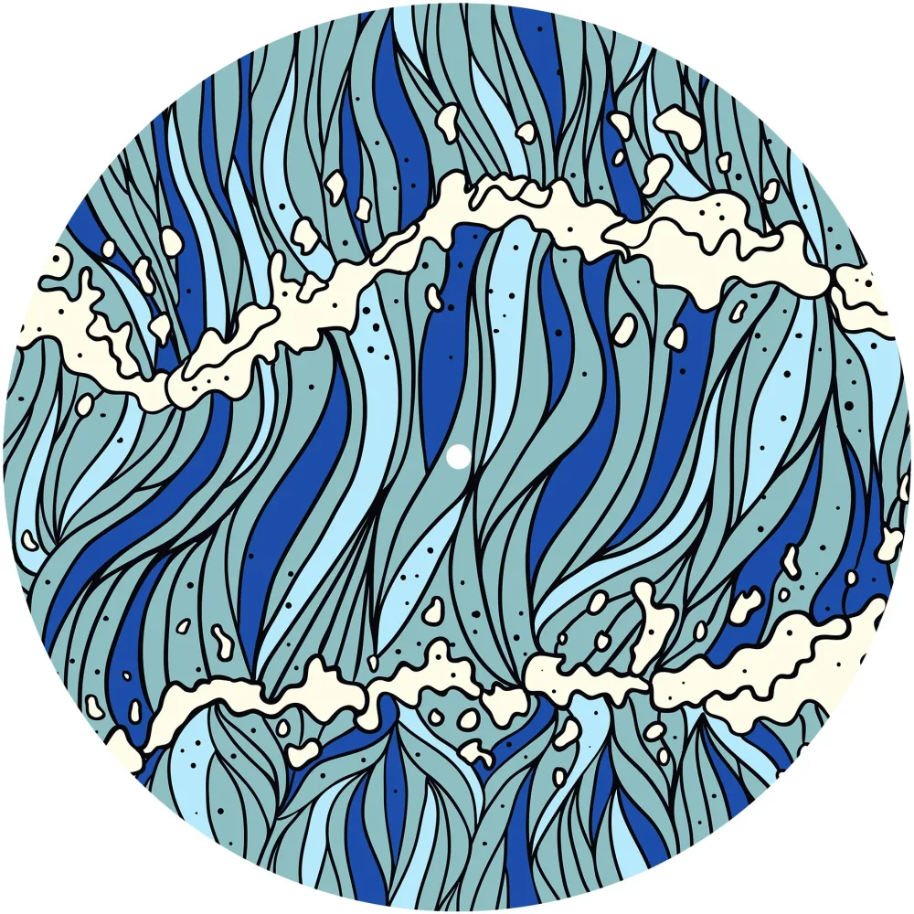 Slipmats 33 TB086 – Panno feltro giradischi Yellow Fever – Waves