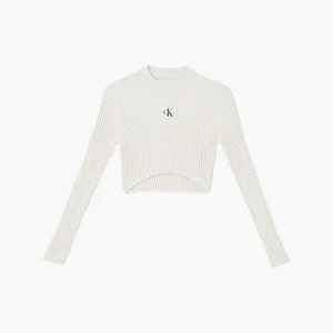 Calvin Klein Maglia Donna Badge Cropped Calvin Klein Maglia Donna Badge Cropped