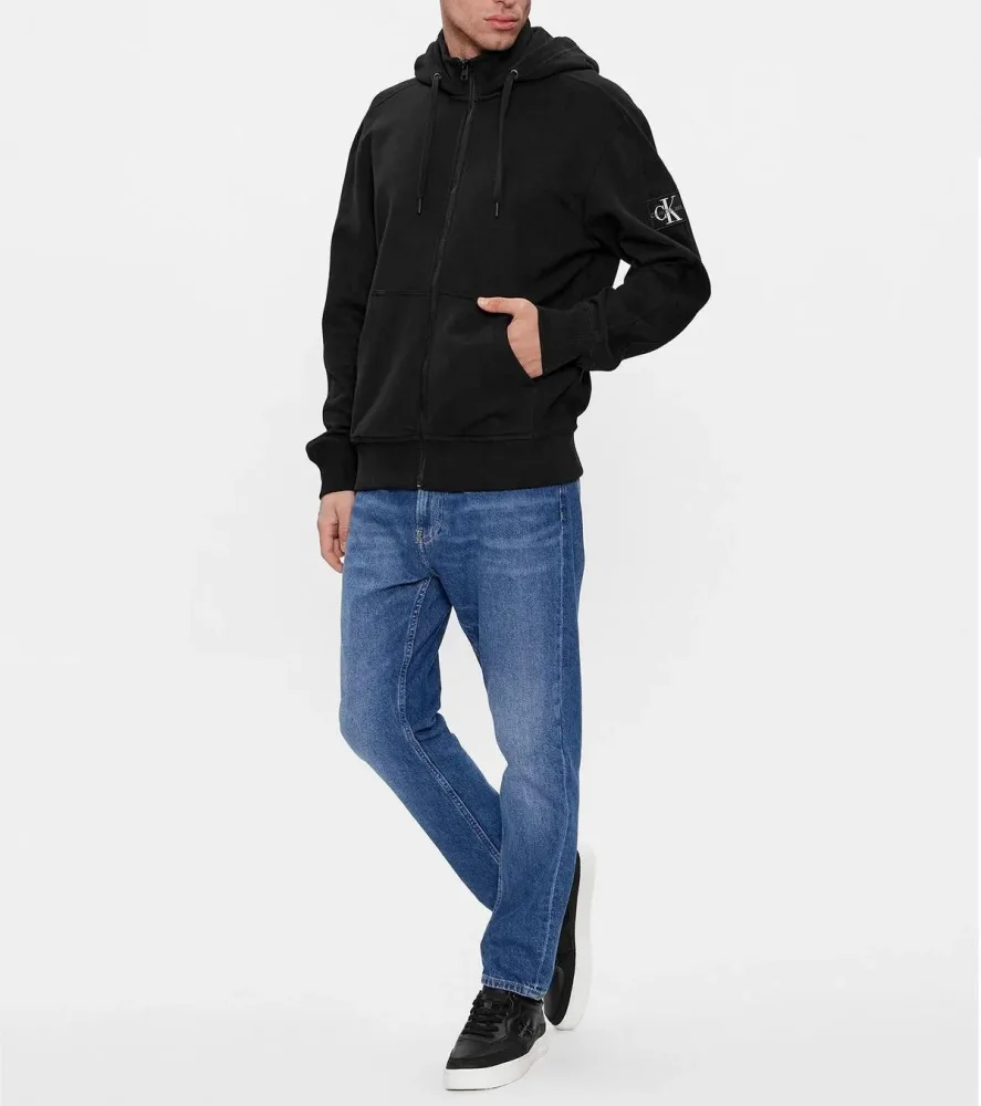 Calvin Klein Felpa Uomo Badge Hwk Zip - immagine 2