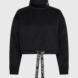 Calvin Klein Felpa Donna Waist Drawcord Rollneck