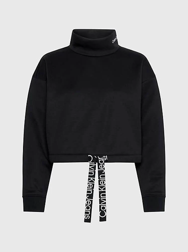 Calvin Klein Felpa Donna Waist Drawcord Rollneck