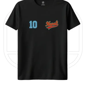Maglia Napoli Effetto Ricamato Stile College con Numero 10 – Edizione Unica Maglia Napoli Effetto Ricamato Stile College con Numero 10 – Edizione Unica