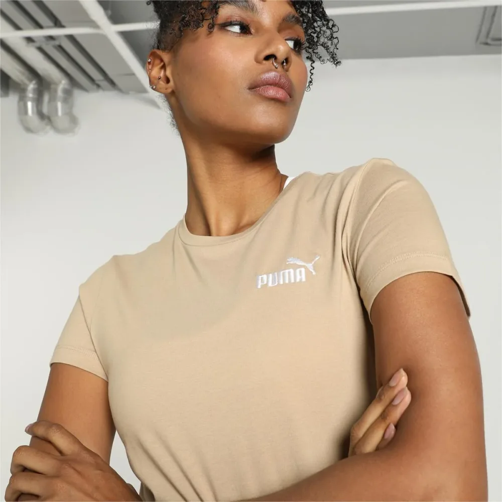 Puma T-Shirt Donna Ess + Embroidery Tee - immagine 3