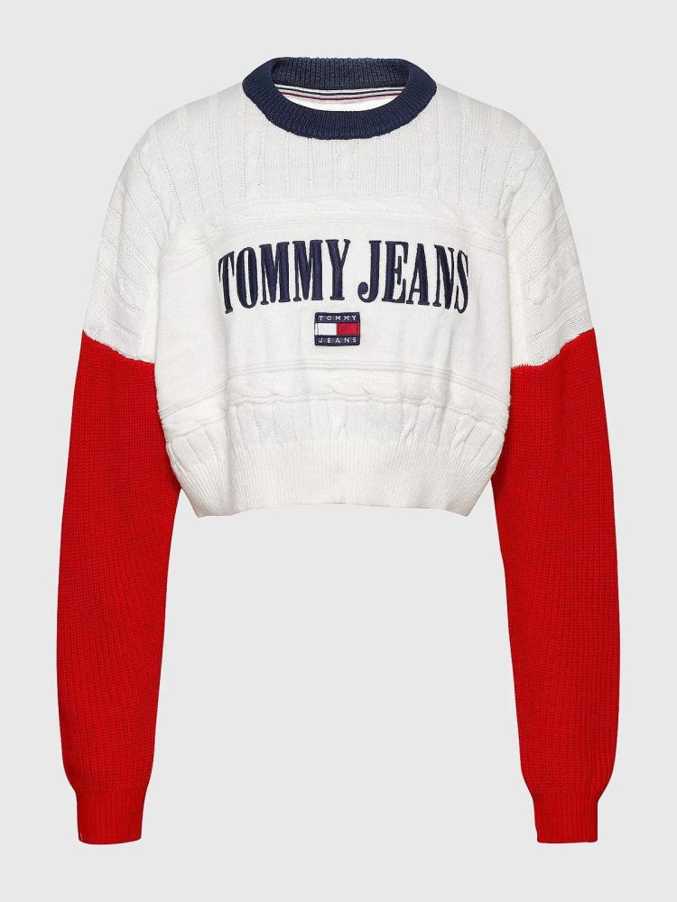 Tommy Hilfiger Maglia Donna Crop Archive