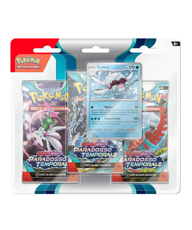 Pokemon Scarlatto & Violetto: Paradosso Temporale - Blister 3 Buste + 1 Card