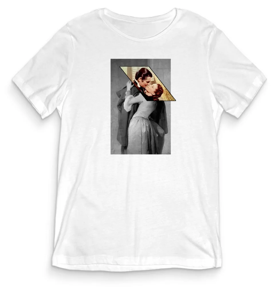 TeesBlitz Collection T-Shirt maglia Gone with the Kiss Alternative Art ART007 - immagine 2